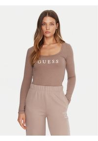 Guess Bluzka O5RI00 KBBU1 Beżowy Regular Fit. Kolor: beżowy