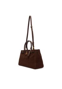 TOMMY HILFIGER - Tommy Hilfiger Torebka American Icon Tote Suede AW0AW19216 Brązowy. Kolor: brązowy. Materiał: skórzane, zamszowe #2