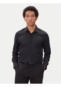 Hugo - HUGO Koszula Elisha02 50544981 Czarny Slim Fit. Kolor: czarny. Materiał: syntetyk