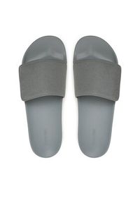 Calvin Klein Klapki Adj Pool Slide Canvas Logo HM0HM01749 Szary. Kolor: szary. Materiał: materiał #3
