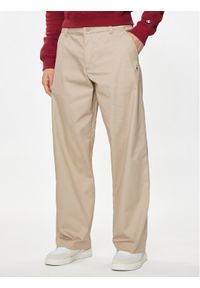Champion Spodnie materiałowe 220013 Beżowy Wide Fit. Kolor: beżowy. Materiał: bawełna #1