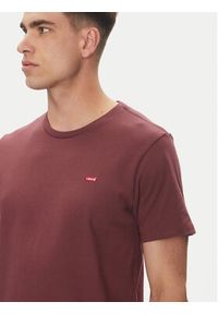Levi's® T-Shirt Original 56605-0199 Bordowy Standard Fit. Kolor: czerwony. Materiał: bawełna