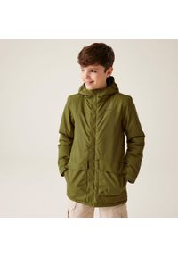 Regatta - Farbank Kids Hiking Wodoodporna izolowana kurtka. Kolor: zielony. Sport: turystyka piesza #1