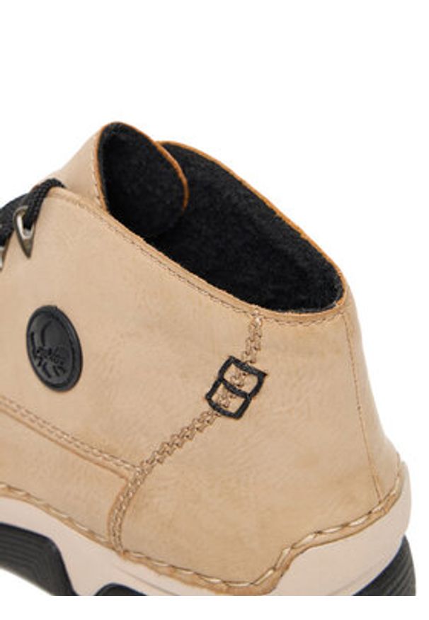 Rieker Trzewiki 45902-60 Beżowy. Kolor: beżowy. Materiał: materiał