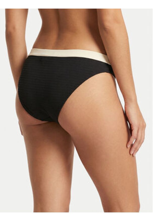 Seafolly Dół od bikini Band Wave 40368-305 Czarny. Kolor: czarny. Materiał: syntetyk