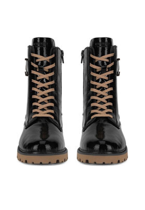 Remonte Trzewiki D8663-00 Czarny. Kolor: czarny. Materiał: skóra, lakier