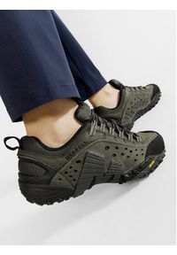 Merrell Trekkingi Intercept J559595 Zielony. Kolor: zielony. Materiał: skóra, nubuk. Sport: turystyka piesza