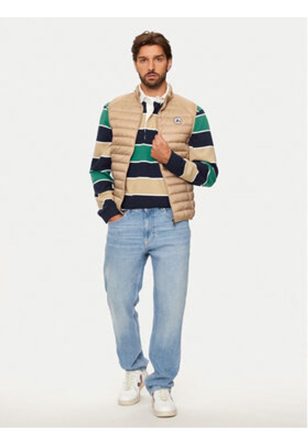 Jott Kamizelka Tom P000MDOW04 Beżowy Slim Fit. Kolor: beżowy. Materiał: syntetyk