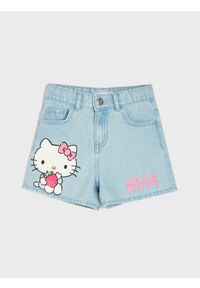 Sinsay - Jeansowe szorty Hello Kitty - niebieski. Kolor: niebieski. Materiał: jeans. Wzór: motyw z bajki #1