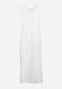 Born2be - Biała Ażurowa Tunika Boho bez Rękawów Kimalia. Okazja: na co dzień. Kolor: biały. Materiał: wiskoza. Długość rękawa: bez rękawów. Wzór: ażurowy. Styl: boho #2