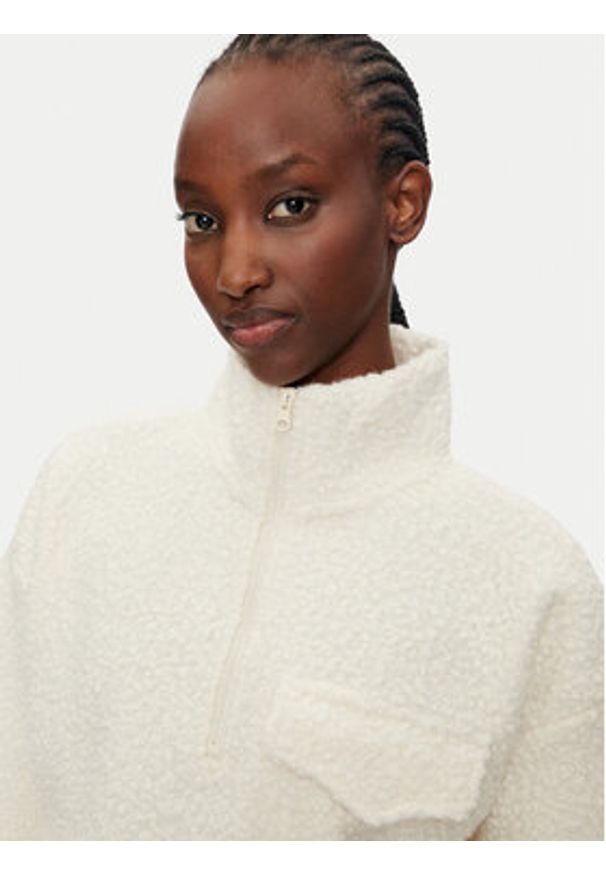 Athlecia Bluza Florrie W Sherpa Half zip EA243308 Beżowy Regular Fit. Kolor: beżowy. Materiał: syntetyk