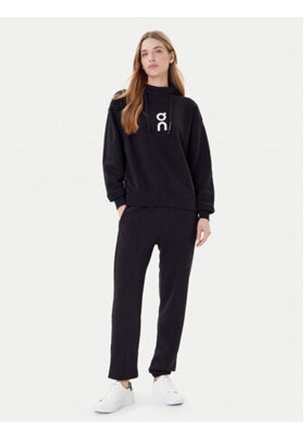 On Bluza Club Hoodie 1WE1004 Czarny Relaxed Fit. Kolor: czarny. Materiał: bawełna