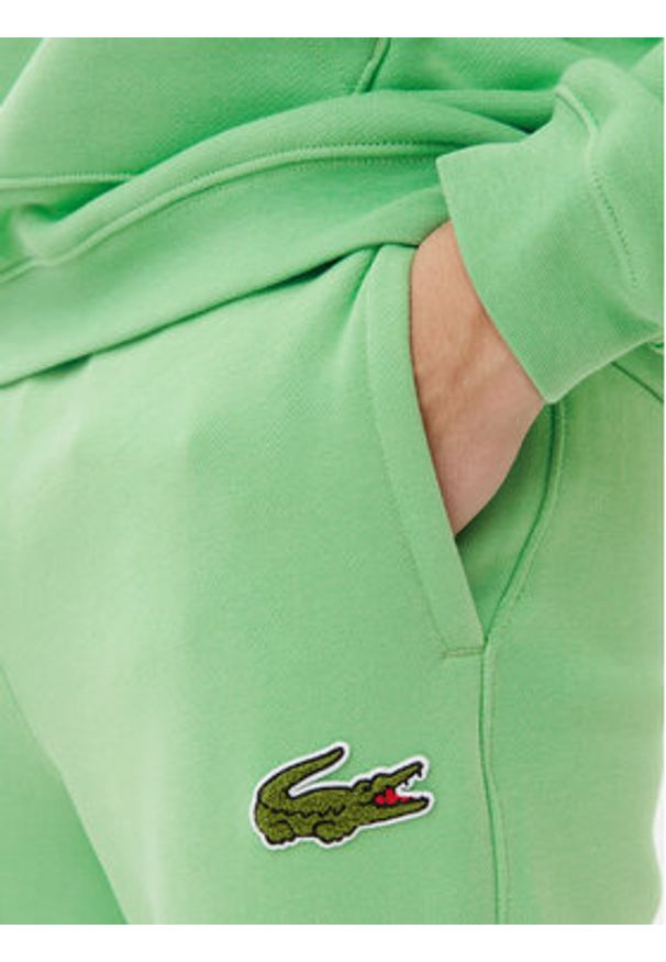 Lacoste Spodnie dresowe XH2750 Zielony Relaxed Fit. Kolor: zielony. Materiał: bawełna