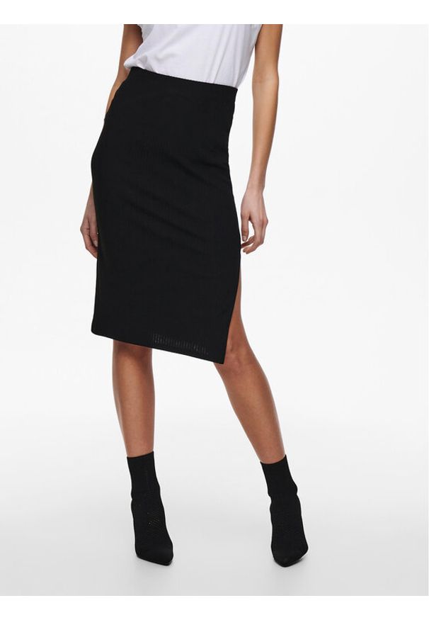 only - ONLY Spódnica ołówkowa 15233600 Czarny Slim Fit. Kolor: czarny. Materiał: syntetyk