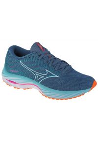 Buty do biegania Mizuno Wave Rider 26 W J1GD220371 niebieskie. Zapięcie: sznurówki. Kolor: niebieski. Materiał: syntetyk, guma, materiał, tkanina. Szerokość cholewki: normalna. Model: Mizuno Wave