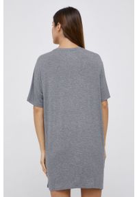 DKNY - Dkny Koszulka nocna damska kolor szary. Kolor: szary. Materiał: dzianina. Wzór: nadruk #3