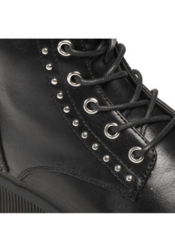 DeeZee Trzewiki WS5956-01 Czarny. Kolor: czarny. Materiał: skóra