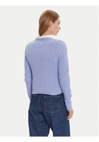 Tommy Jeans Sweter Cable Essential DW0DW22165 Niebieski Regular Fit. Kolor: niebieski. Materiał: bawełna #5