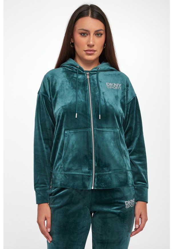 Bluza damska welurowa DKNY. Materiał: welur