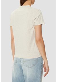 Tommy Jeans - TOMMY JEANS Beżowy damski t-shirt z małym logo, Rozmiar S. Kolor: beżowy #5