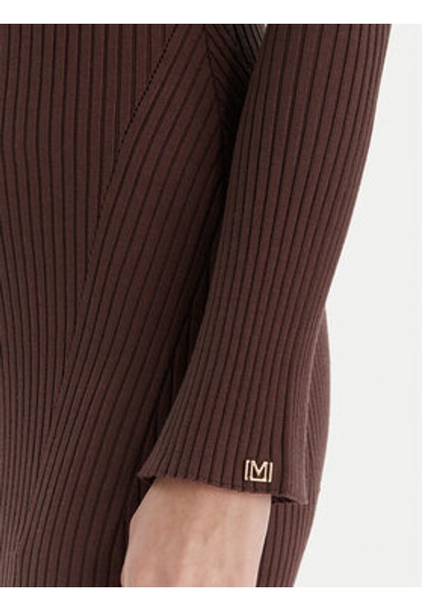 Marciano Guess Sukienka dzianinowa 5BGK55 5891Z Brązowy Regular Fit. Kolor: brązowy. Materiał: syntetyk