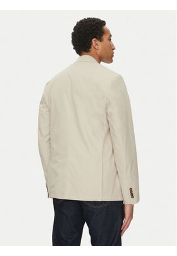 Michael Kors Marynarka CS5100THC2 Beżowy Slim Fit. Kolor: beżowy. Materiał: bawełna