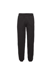 FRUIT OF THE LOOM - Spodnie Do Biegania Unisex Premium Z Elastycznymi Mankietami Dla Dorosłych. Kolor: czarny