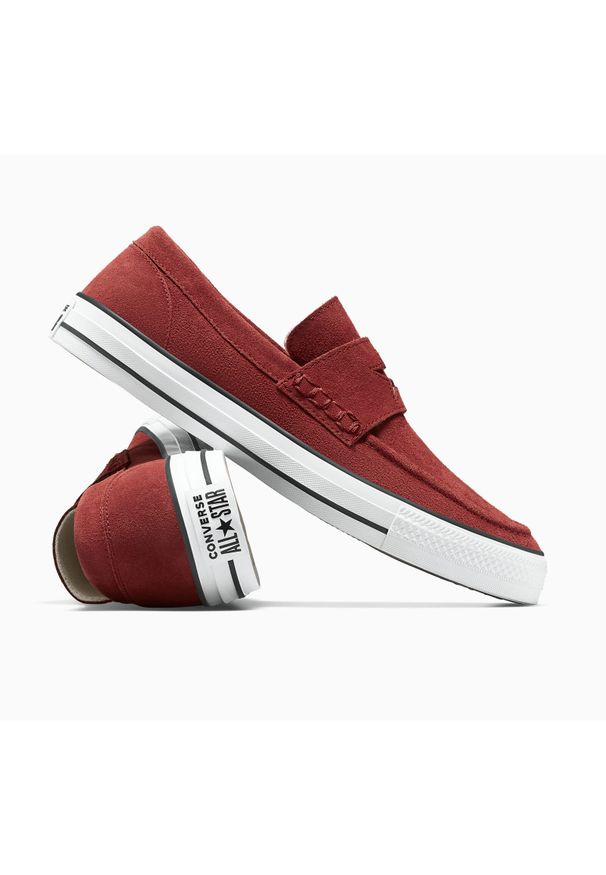 Adidasy Converse Chuck Taylor All Star Loafer, Dla obu płci. Kolor: czerwony. Materiał: zamsz, materiał. Model: Converse All Star. Sport: fitness