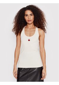 Pinko Top Capriate 1G178F Y7WQ Beżowy Regular Fit. Kolor: beżowy. Materiał: bawełna