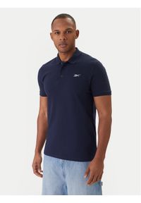 Reebok Polo Breen RK25562CCM Granatowy Regular Fit. Typ kołnierza: polo. Kolor: niebieski. Materiał: bawełna #1