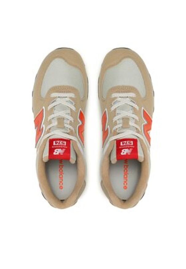 New Balance Sneakersy GC574HBO Beżowy. Kolor: beżowy. Materiał: zamsz, skóra. Model: New Balance 574
