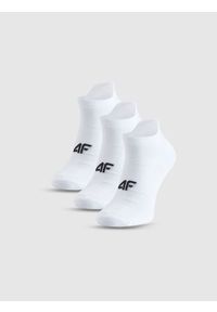 4f - 4F Skarpetki treningowe przed kostkę (3-pack) męskie - białe 43-46. Kolor: biały. Materiał: materiał, elastan, włókno, syntetyk. Sport: kolarstwo, fitness