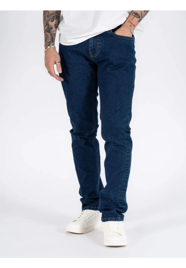 MARCUS - Męskie Spodnie Jeansowe Marcus Sebb 2217 Raw Dark Blue 14-200304
