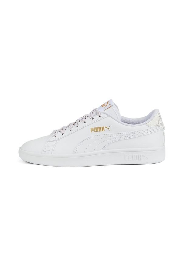 Buty do chodzenia damskie Puma Smash V2 Metallics JR. Zapięcie: sznurówki. Kolor: biały. Materiał: guma, materiał, syntetyk. Szerokość cholewki: normalna. Sport: turystyka piesza
