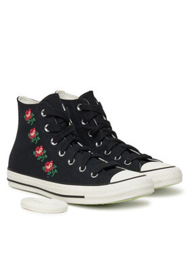 Converse Trampki Chuck Taylor All Star Rose Cross Stitch A13657C Czarny. Kolor: czarny. Materiał: materiał