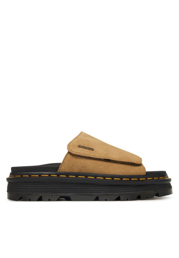Dr. Martens Klapki Zebzag DM42409200 Brązowy jasny. Kolor: brązowy. Materiał: skóra, zamsz