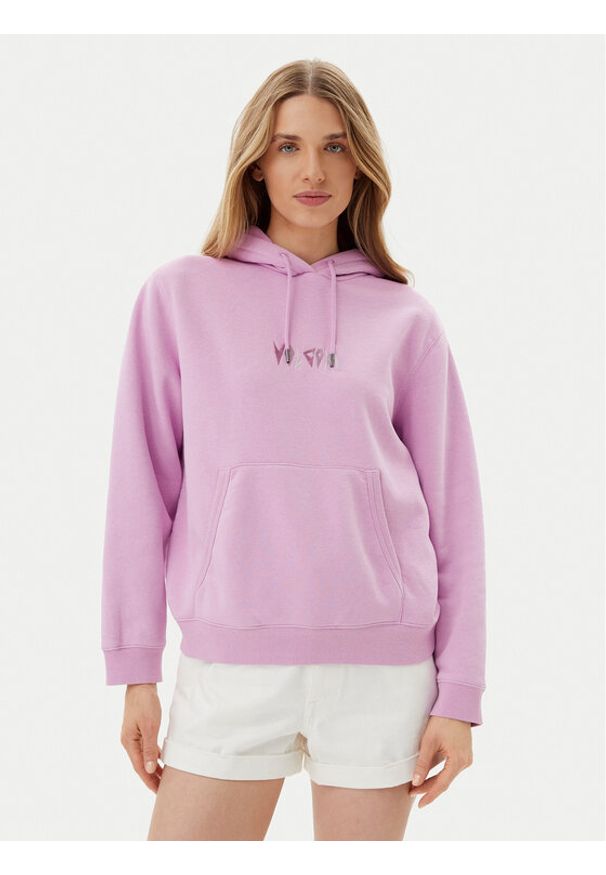 Volcom Bluza Spikstone B4112507 Fioletowy Classic Fit. Kolor: fioletowy. Materiał: bawełna