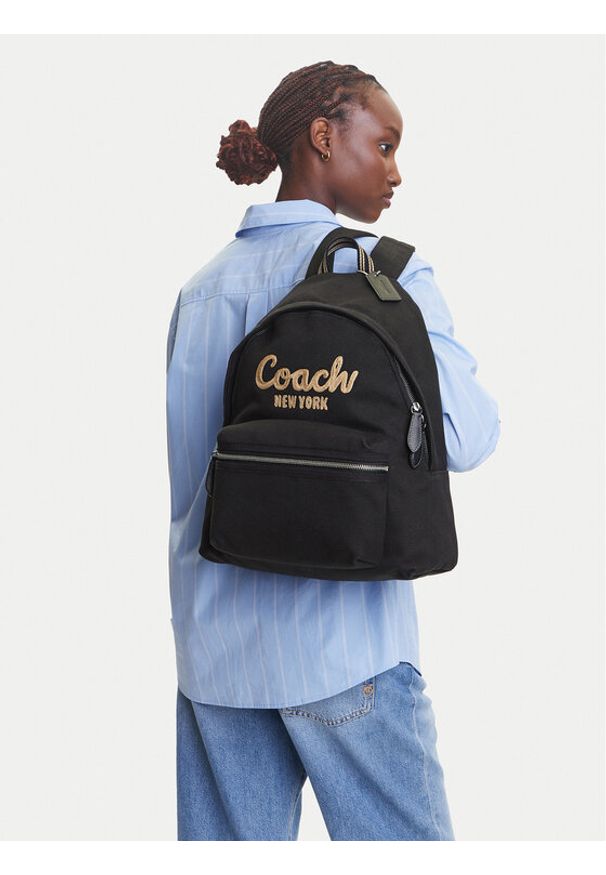Coach Plecak CAM76 Czarny. Kolor: czarny. Materiał: materiał