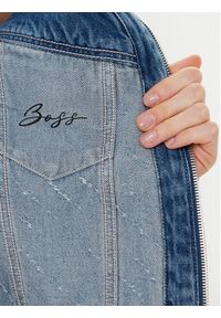 BOSS Kurtka jeansowa 50542426 Niebieski Slim Fit. Kolor: niebieski. Materiał: bawełna