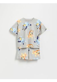 Reserved - Bawełniany komplet Bluey - jasnoszary. Kolor: szary. Materiał: bawełna #1