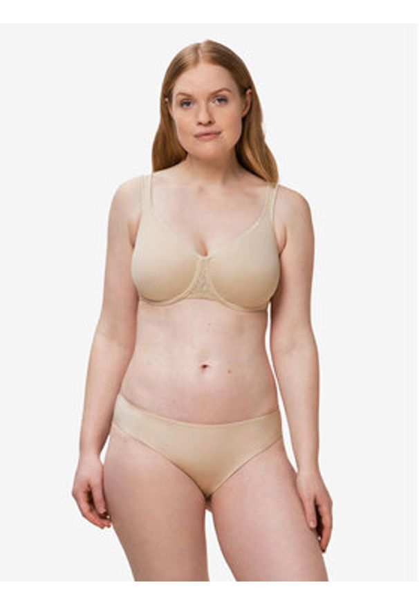 Triumph Biustonosz z fiszbiną Comfort Minimizer 10166827 Beżowy. Kolor: beżowy. Materiał: syntetyk