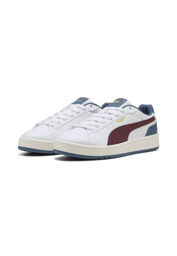 Puma - Sneakersy unisex Court Classico PUMA White Ruby Shimmer Dark Indigo Red Blue. Kolor: czerwony, niebieski, wielokolorowy, biały