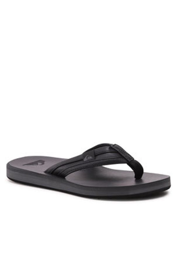Quiksilver Japonki AQYL100886 Czarny. Kolor: czarny. Materiał: skóra