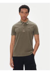 Aeronautica Militare Polo 251PO1852J677 Khaki Regular Fit. Typ kołnierza: polo. Kolor: brązowy. Materiał: bawełna