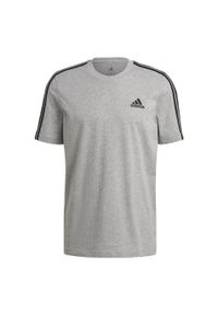 Adidas - Koszulka męska adidas Essentials T-Shirt. Kolor: szary. Długość rękawa: krótki rękaw. Długość: krótkie