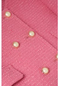 mango - Mango marynarka Treze kolor różowy dwurzędowa wzorzysta. Okazja: na co dzień. Kolor: różowy. Styl: casual