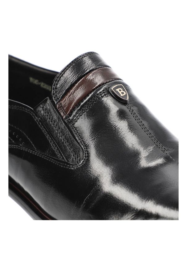 Czarne Półbuty John Doubare Eleganckie Buty Męskie. Okazja: na wesele, na co dzień, na ślub cywilny. Kolor: czarny. Materiał: lakier, skóra. Szerokość cholewki: normalna. Styl: elegancki