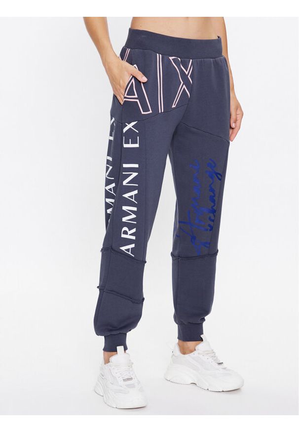 Spodnie dresowe Armani Exchange. Kolor: szary. Materiał: bawełna, dresówka