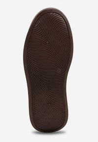 Renee - Brązowe Sneakersy Klasyczne Tenisówki na Grubej Podeszwie z Koturnem Adessia. Okazja: na spacer, na co dzień. Kolor: brązowy. Materiał: jeans. Obcas: na koturnie. Sport: turystyka piesza #4