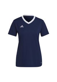 Koszulka piłkarska damska Adidas Entrada 22 Jersey. Kolor: niebieski. Materiał: jersey. Sport: turystyka piesza, piłka nożna